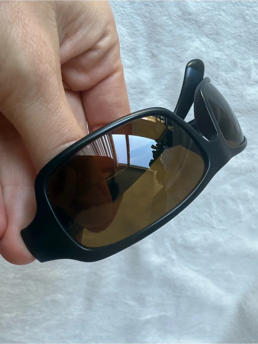 Vintage Ray-Ban Sunglasses Black Wrap Frame Brown Lenses Unisex
